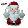Quirky Porch Lighting Decor Christmas Middle Finger Light, Naughty Santa Claus Reindeer Giving Lamp with LED Funny Desk for Friends Warm Glow,