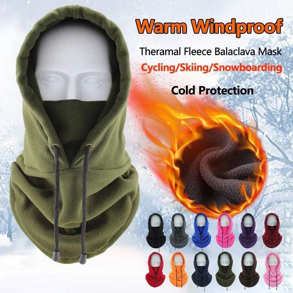 Windproof Balaclava Polar Fleece Ski Mask Caps Fashion Men Bonnets Women Man