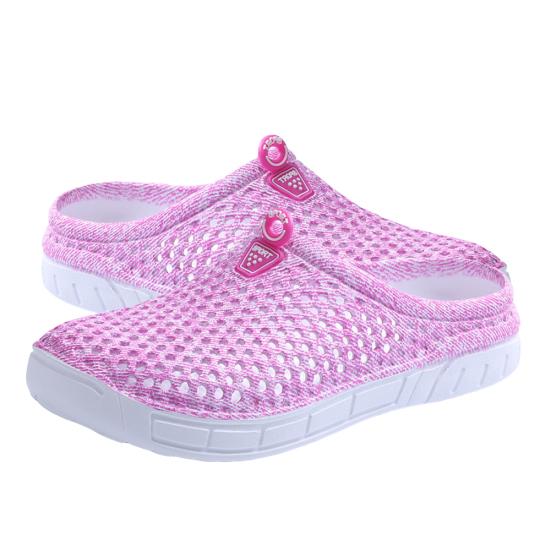 Женские полые однотонные нескользящие сабо, летние пляжные тапочки без шнуровки