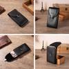 HUAZHIMAO Genuine Leather Smartphone Holder Smartphone Case Belt Loop Mobile Phone Smartphone Holster Holder Vertical Waist Bag Work Storage