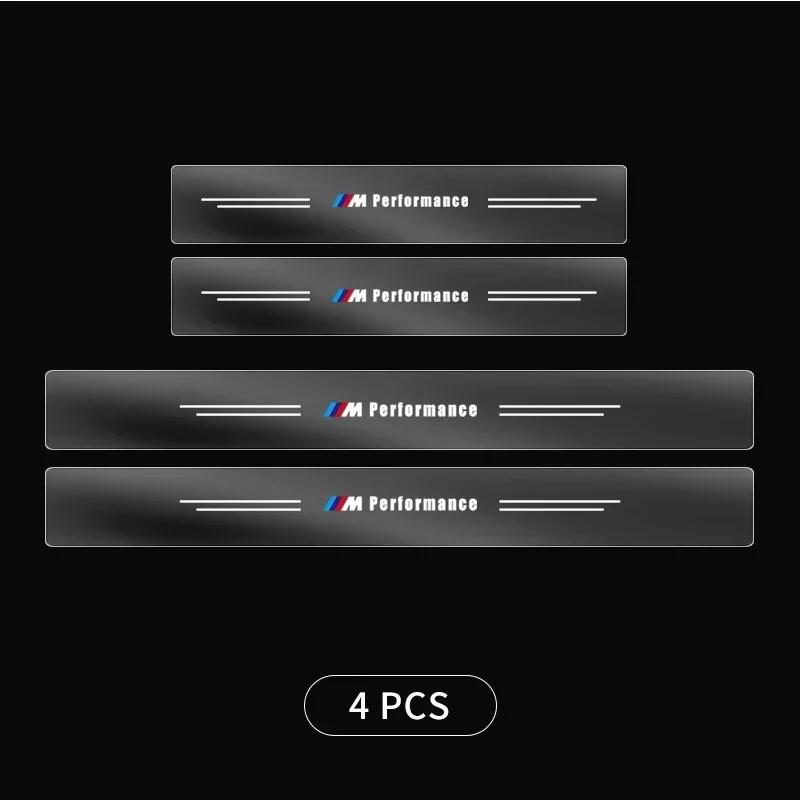 NEVS6 4PC Car Threshold Sticker Scratch Resistant Transparent Film Protector For BMW E46 E85 E60 F10 E39 F30 E36 F20 E87 E90 E70 X3 X5