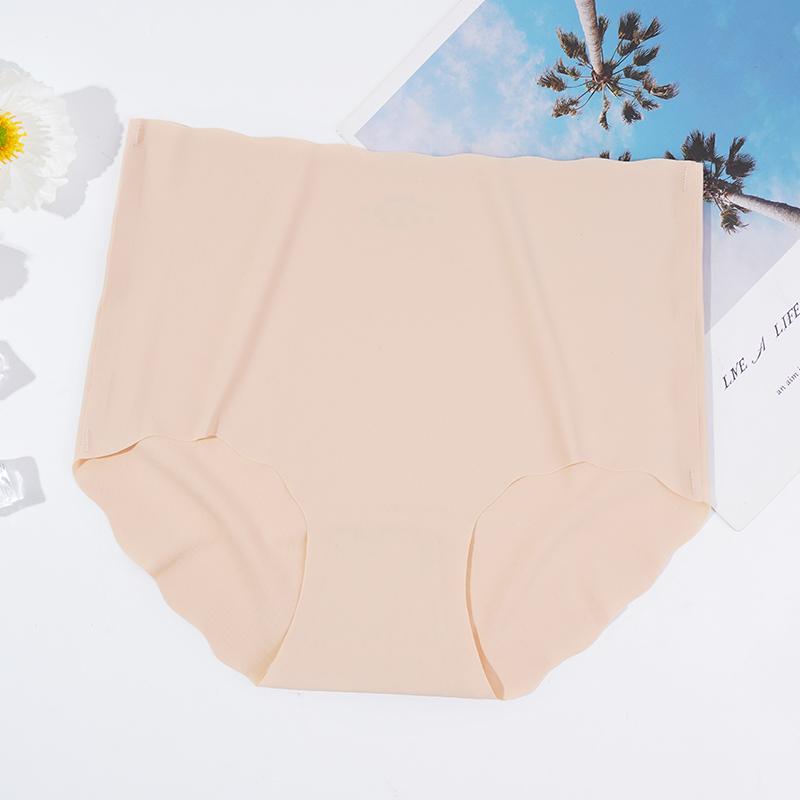 High Waist Panties for Women Plus Size Ice Silk Seamless Briefs Women Soft Underpants