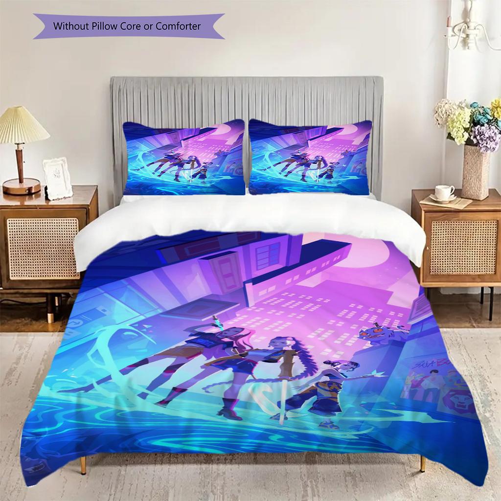 Dynamic Warriors Action Three-piece set (1 * duvet cover + 2 * pillowcase, without core) 2D Flat Duvet cover and pillowcase Soft and comfortable