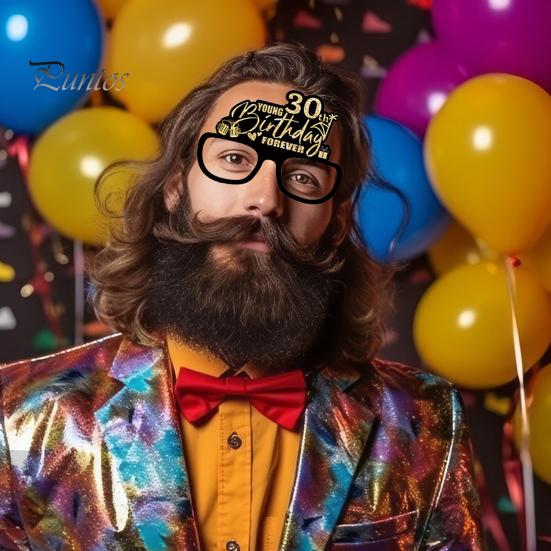 24 шт. бумажные очки, украшения для очков на день рождения, 18, 21, 30, 40, 50, 60, 70-летие, реквизит для фотосессии, очки унисекс