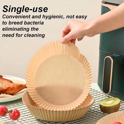 50/30/25 шт одноразовые подставки для аэрофритюрницы антипригарный коврик бумага для выпечки аэрофритюрница круглая маслостойкая подставка аксессуары для аэрофритюрницы