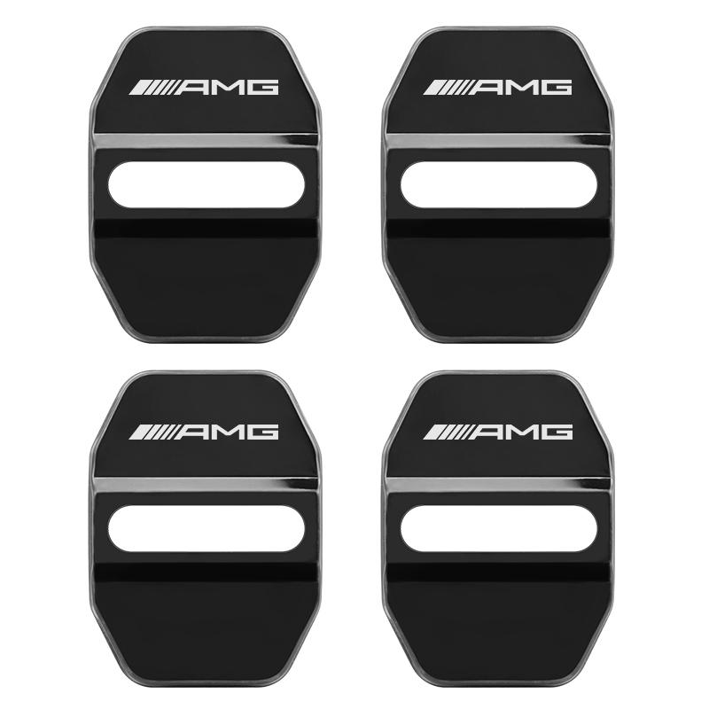 AXX2   4pcs For Mercedes Benz MB AMG E300 W203 W204 W108 W126 W168 W169 W176 W177 W205 W212 W213 Car Buckle Door Lock Cover styling