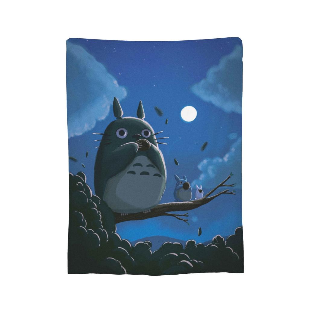 Anime Tonari No Totoro blanket Cover Fleece T-Totoros Cute Warm Throw blanket for Home Couch Bedroom Quilt
