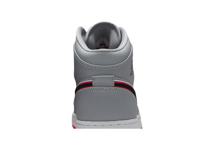 Kids' Sneakers Jordan 1 Mid Wolf Grey Racer Pink Black (GS) Wolf Grey/Racer Pink-White-Black