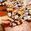 100Pcs Aluminum Foil Paper Disposable Ice Cream Holder Solid Color Anti-Soiling Ice Cream Cone Sleeve Hand-Held Thickened