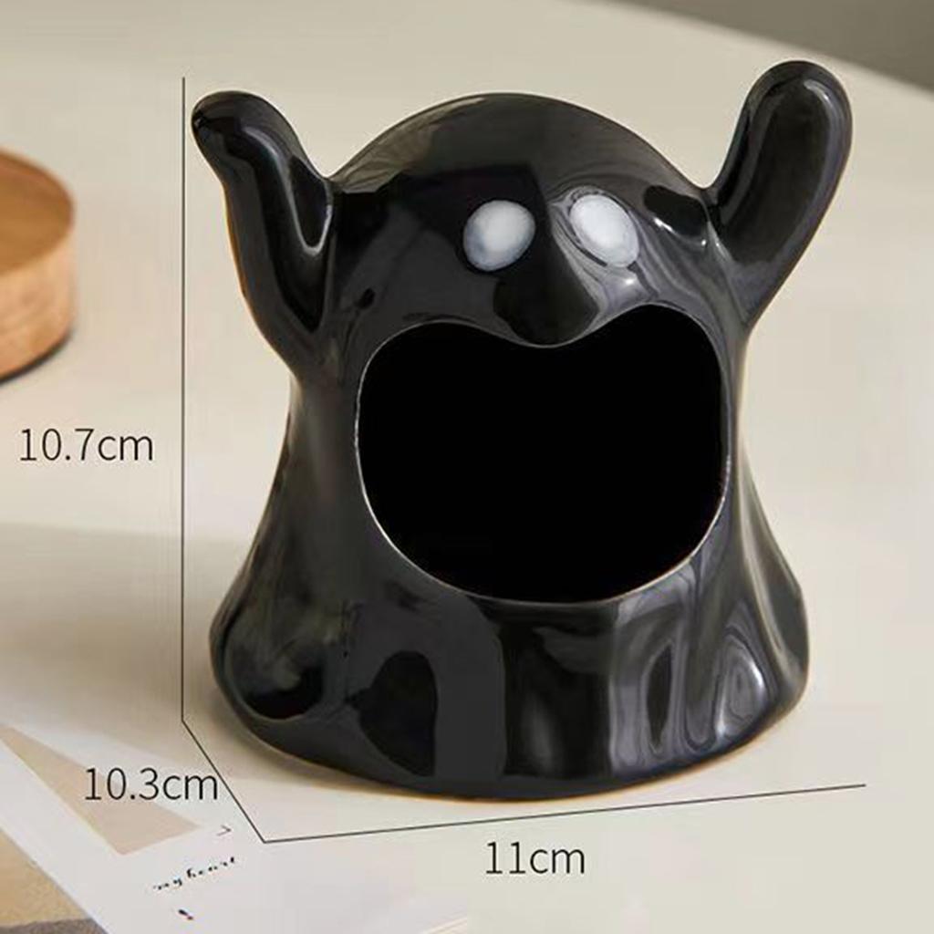 Halloween Decoration Ghosts Candle Holder Desktop Candlestick Ornaments Funny Ghosts Shape Horror Scene Ceramic Props Crafts