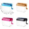 Portable Mini Manual Paper Shredder Transparent Non-slip Base Paper Sharper ABS Hand Crank Document Destroyer Stationery