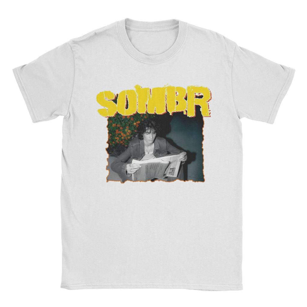 Винтажная футболка Singer Sombr Унисекс С круглым вырезом Хлопковые футболки Футболка с коротким рукавом Топы большого размера