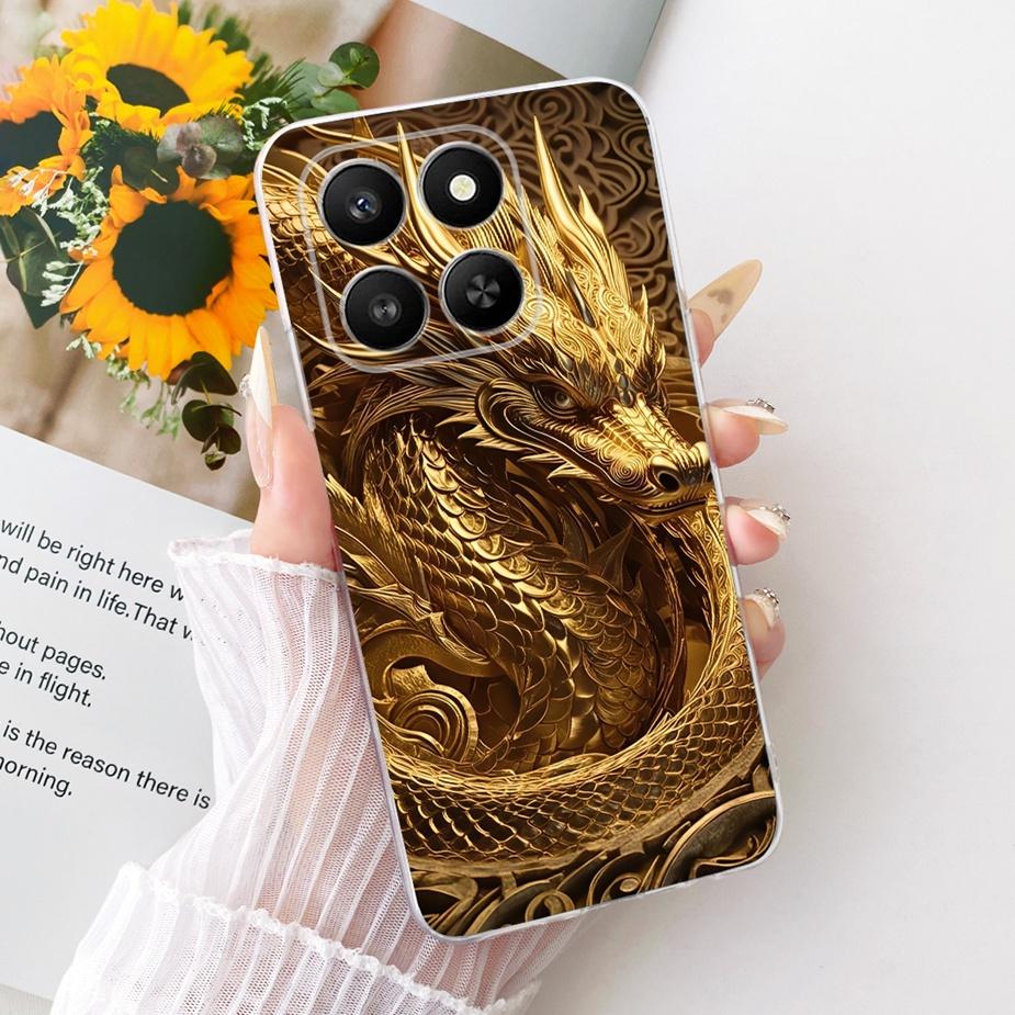 For Honor 400 Smart 5G Case LGN-NX1 Luxury Flowers Butterfly Painted Cover Silicone Case For Honor X7d X 7d HonorX7d Soft Fundas