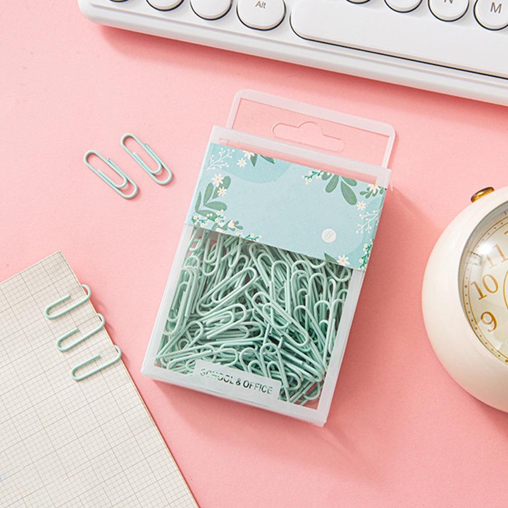70 Pcs Pink/ Purple/ Green Small Paper Clips Vibrant Color Metal Paper Clips  Document Binding