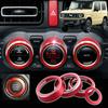 LunarCorky Air Conditioner Dial Cover for New Jimny Aluminum Alloy Engine Start Jimny Dial Interior Parts for Jimny Custom Jimny Parts JB64W/JB74W,