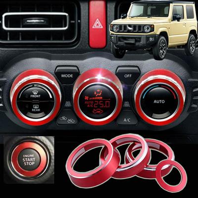Крышка регулятора кондиционера LunarCorky для нового Jimny из алюминиевого сплава, кнопка запуска двигателя Jimny, детали интерьера регулятора Jimny для кастомизации Jimny, запчасти Jimny JB64W/JB74W,