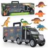 Dinosaur Truck Carrier Playset Portable Handle Smooth Edge Perfect Gifts for Kids Children
