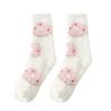 Cute Coral Fleece Socks Plush Cotton Socks Thickened Home Sleep Warm Fluffy Floor Socks Winter