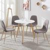 Track 36" Contemporary Modern Round Kitchen and Dining Room Table In White