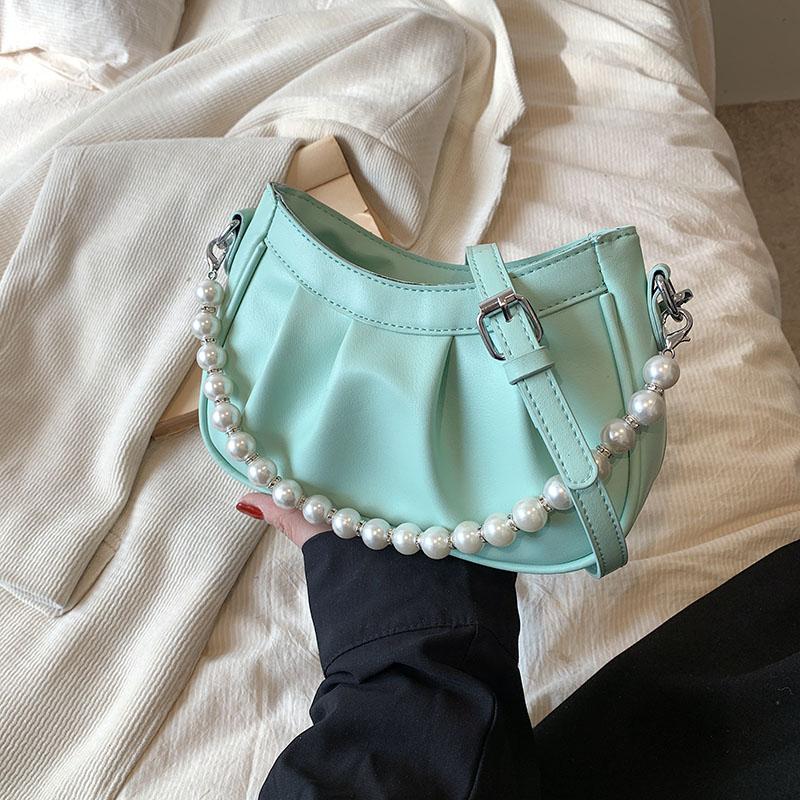 Популярные женские летние сумки через плечо, модные сумки через плечо с жемчугом и бусинами, повседневная женская сумка-мессенджер