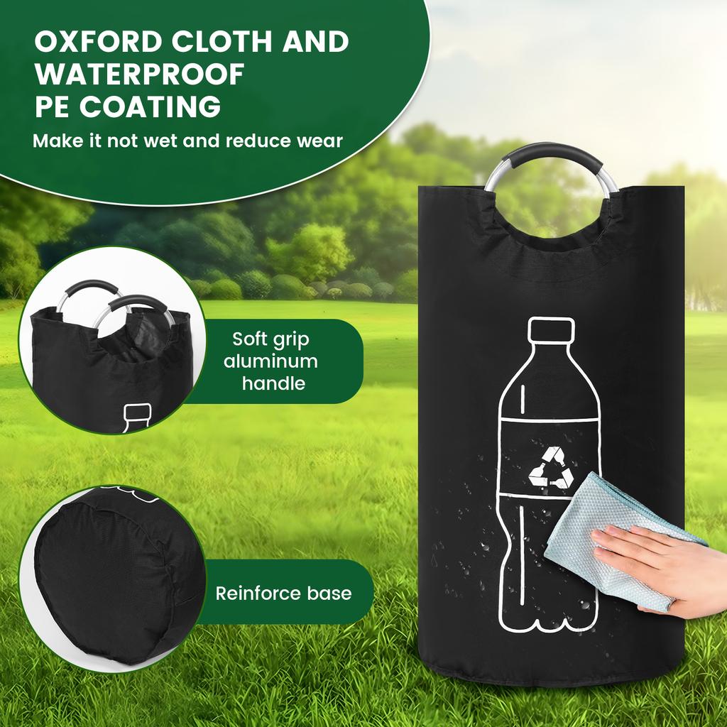 82/115 л Корзина для хранения пустых бутылок Складная кухонная сумка-коллектор для бутылок с грязной водой с алюминиевой ручкой Контейнер большой вместимости