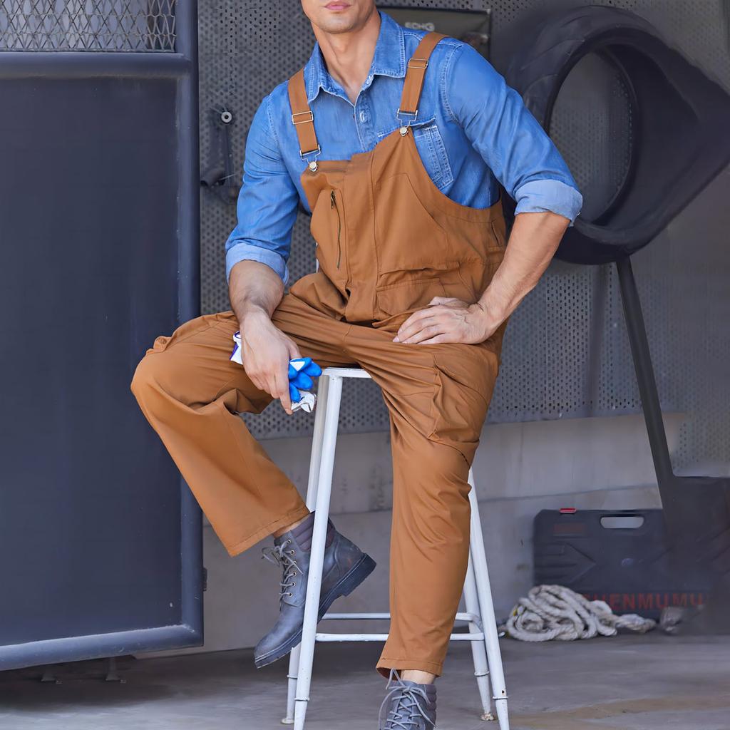 Men Overalls Bib Overall For Mens Work Dungarees Unisex Workwear Romper Oversized Jumpsuit