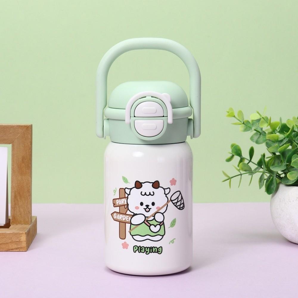 Cute Cartoon Insulated Cup 400ml Baby Water Bottle New Vacuum Cup  for Office Workers