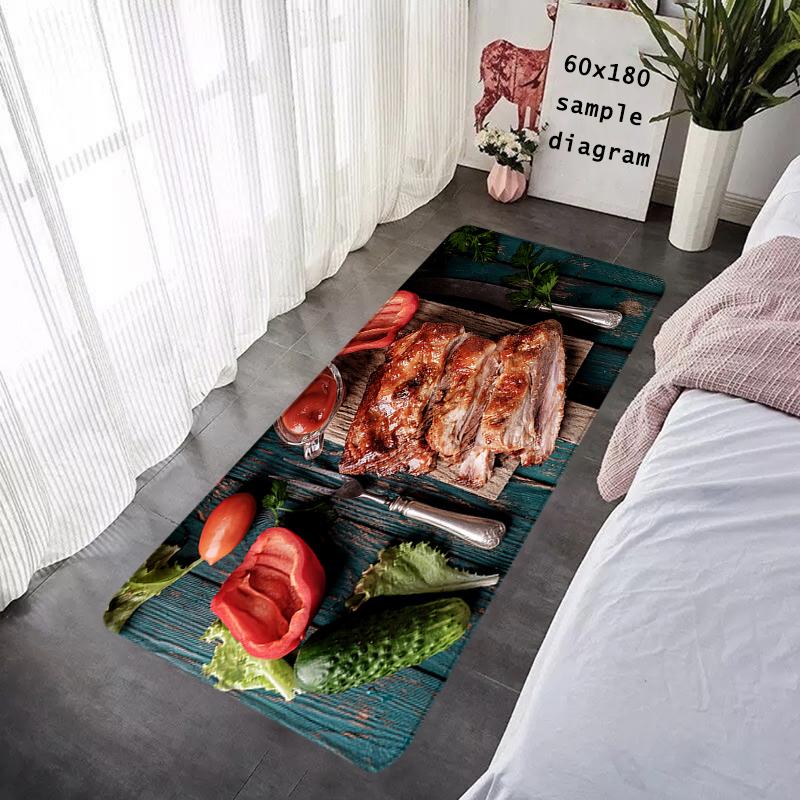 Food Condiment Kitchen Balcony Decor Doormat For Mom Coffee Bean Flannel Floor Mat Indoor Foot Rug Bedside Mats Corridor Carpet