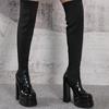 Fashion Elastic Long Boots, Over-the-knee High-heeled Slimming Leg Knitted Sock Shoes, Plus-size Ultra-high Heeled Fashion Women's Boots