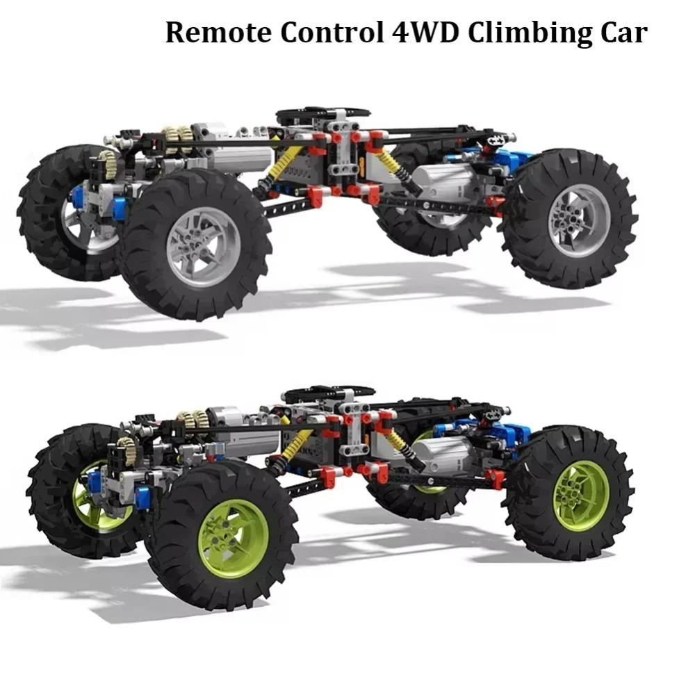 Шасси радиоуправляемой машины 4WD, электрический привод, внедорожный технический автомобиль для лазания с амортизаторами, 8-канальное приложение, пульт дистанционного управления, MOC PF 8882 8878