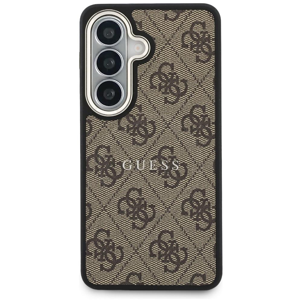 Guess 4G Embossed Ring MagSafe case for Samsung Galaxy S26 brown