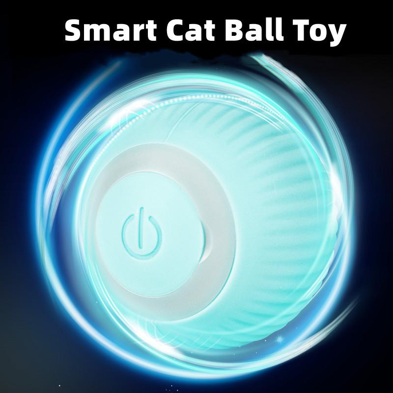 Electric Cat Ball Toys Automatic Rolling Smart Cats Toys Interactive for Dog Training Self-moving Kitten Toys for Indoor Playing