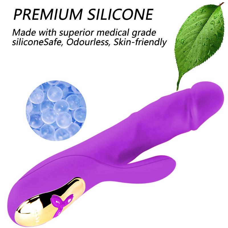 Магнитно-импульсный автоматический толкающий вибратор для женщин с подогревом, телескопическая мастурбация, стимуляция точки G, секс-игрушка для клитора