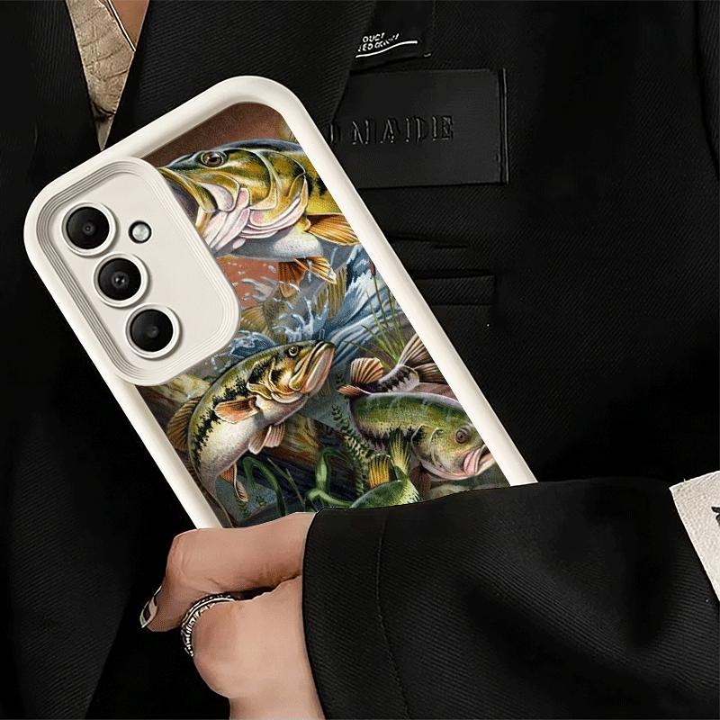 Чехол для телефона для Samsung Galaxy A17 A16 A15 A14 A13 Рыба Карп Удочка A56 A36 A26 A55 A35 A25 A54 A34 A24 A53 A33 A23 A07 A06