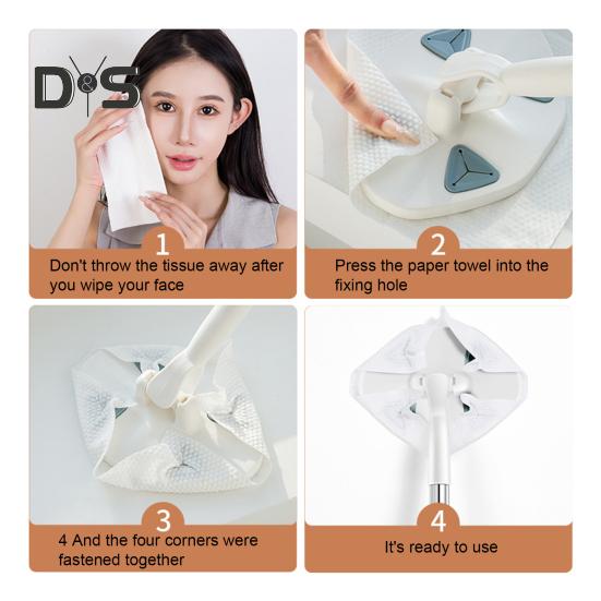 Автоматическая мини-швабра, простая очистка, смена ткани без помощи рук, легкая, эргономичная конструкция, полотенце для лица