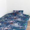 Quarter Report Moomin Duvet Cover Single Here Navy W150 X H210cm Comforter Case Cotton In (MOOMIN) I'm Approx. (Zipper Type) 100% [Made Japan]