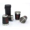 4pcs/set Vodka Cup 304 PU Holster Russia Stainless Steel Mini Wine Tumbler Portable Personalized 30ml/75ml/170ml Shot Glass Set