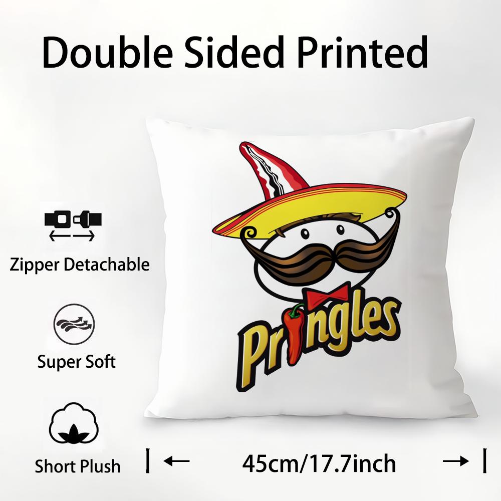 Классическая наволочка P-Pringles, плюшевая ткань, мягкая, с двусторонним принтом, чехол для диванной подушки, наволочки для декоративных подушек