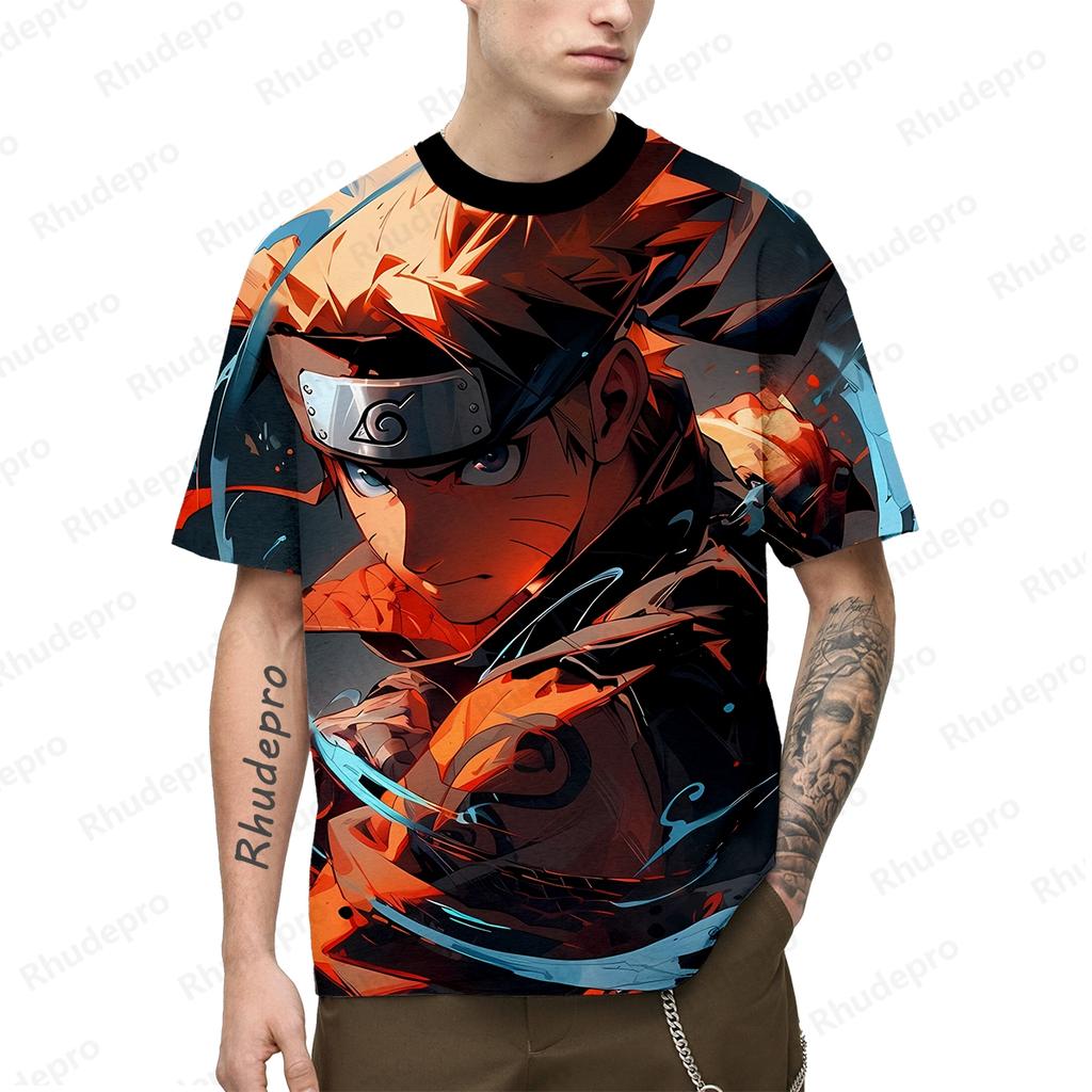 Harajuku Style Men Gift Trend Shirts Men's T Shirt Short Sleeve Y2k Clothes Anime 2024 Clothing Streetwear Summer