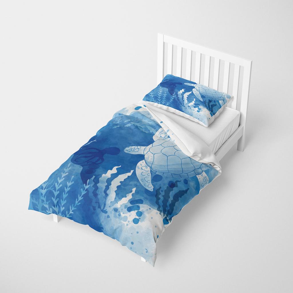 Ocean Series Duvet Cover Bedding Set Sea Turtle Pillowcase 3D Printed New Wholesale Colorful And Comfortable Kit