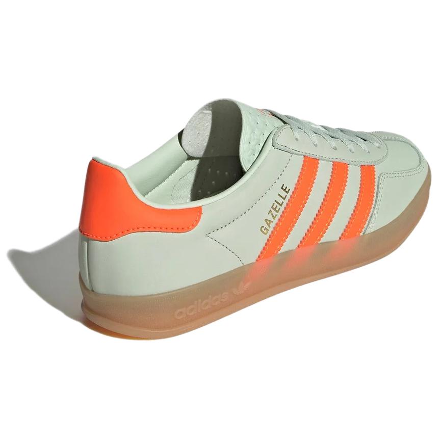 adidas Gazelle Indoor Linen Green Solar Orange Женские кроссовки Gum IF6982