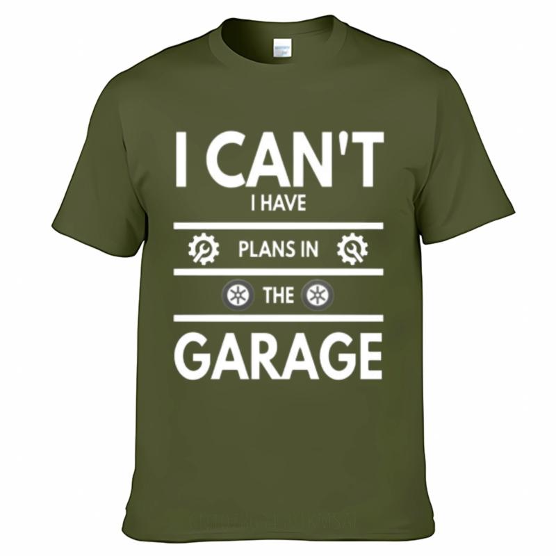 Breathable Teeshirt Summer T Shirt Black I Cant Have Plans In The Garage Hiphop For Him Top Tees Summer Tshirt Casual Tee