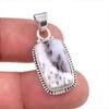 Натуральный Дендритовый Опал Драгоценный Камень 925 Проба Стерлинговое Серебро Подарок Подвеска 1.5" I5T12