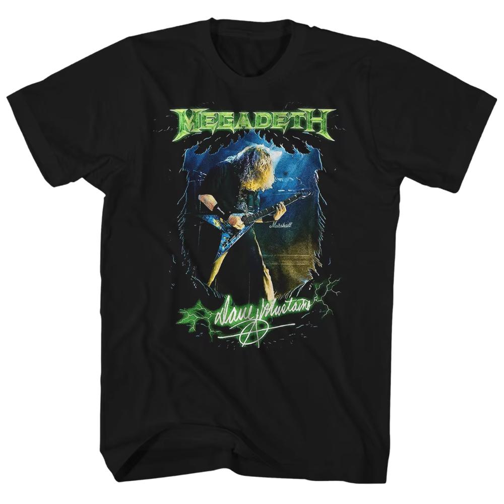 2025 Лето Новая Хлопковая Megadeth Megadeth Группа Хэви-метал Рок Панк Оверсайз Свободная Хлопковая Американская Майка Мужская и Женская Футболка