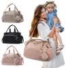Mother Bag with Dual Handle Strap Large Capacity Multi Compartments Diaper Bag