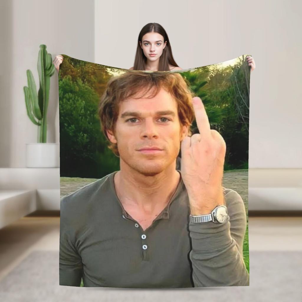 Dexter TV Show Movie Poster  Blanket Flannel Spring Autumn Morgan  Lightweight Thin Throw Blankets for Sofa Car Bedding Throws