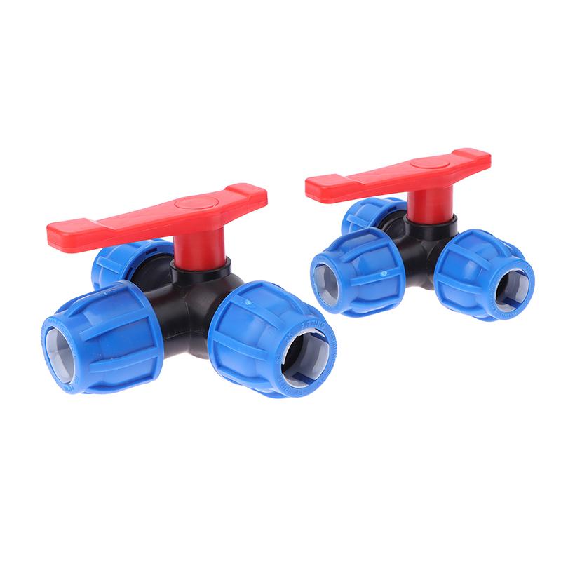 20/25/32 мм ПЭ 3-ходовой шаровой клапан трубка водопроводная вода разделитель пластиковый быстроразъемный клапан соединитель фитинги для полива воды трубы