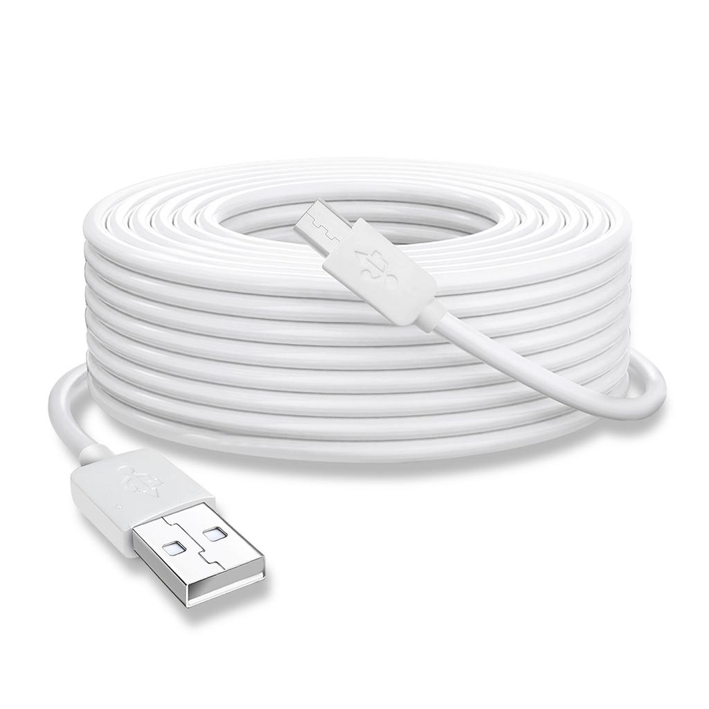 Прочный USB-Micro USB кабель для зарядки, кабель питания для камеры видеонаблюдения, прочный и простой в использовании, только для зарядки