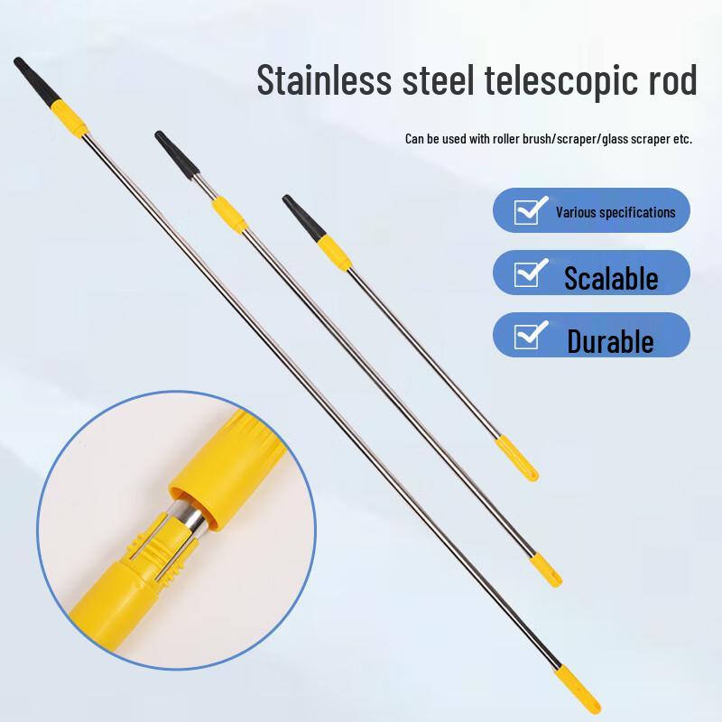 Moufou Stainless Steel Extendable Paint Roller Pole
