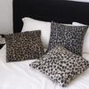 Nordic Circle Leopard Print Pillow Cover Plush Model Room Sofa Cushion Home Pillow Hotel Bedside Lumbar Pillow